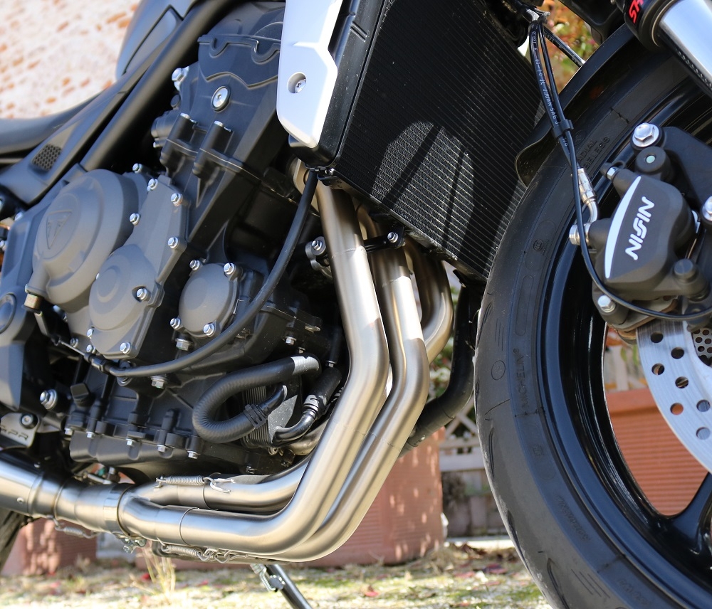 GPR pot echappement compatible avec  Triumph Tiger Sport 660 2022-2024, M3 Poppy , Homologué et légal, système d'échappement complet avec catalyseur et db killer amovible 