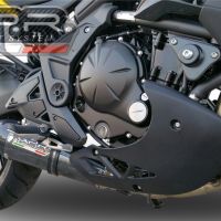 GPR pot echappement compatible avec  Kawasaki Er 6 N - F  2012-2016, Gpe Ann. Poppy, Homologué et légal, système d'échappement complet avec catalyseur et db killer amovible 