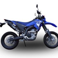 GPR pot echappement compatible avec  Yamaha WR 250 X-R 2007-2019, Furore Nero, Échappement légal, homologué,silencieux avec db killer amovible et tuyau de liaison spécifique 