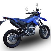 GPR pot echappement compatible avec  Yamaha WR 250 X-R 2007-2019, Furore Nero, Échappement légal, homologué,silencieux avec db killer amovible et tuyau de liaison spécifique 