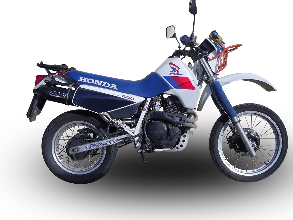 GPR pot echappement compatible avec  Honda Xl 600 Lm-Rm  1985-1989, Furore Poppy, Échappement légal, homologué,silencieux avec db killer amovible et tuyau de liaison spécifique 