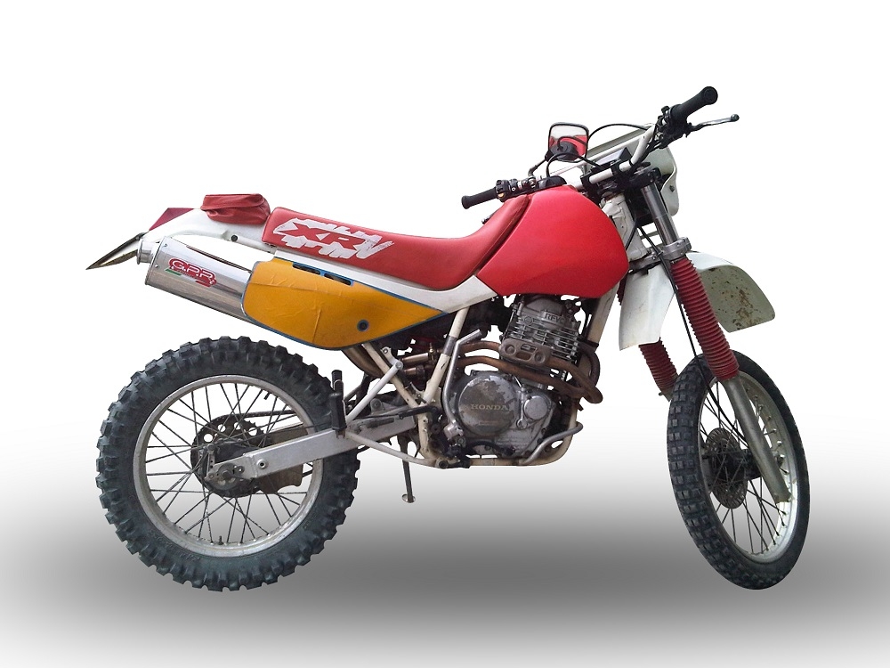 GPR pot echappement compatible avec  Honda Xr 600 R  1988-1998, Trioval, Échappement légal, homologué,silencieux avec db killer amovible et tuyau de liaison spécifique 