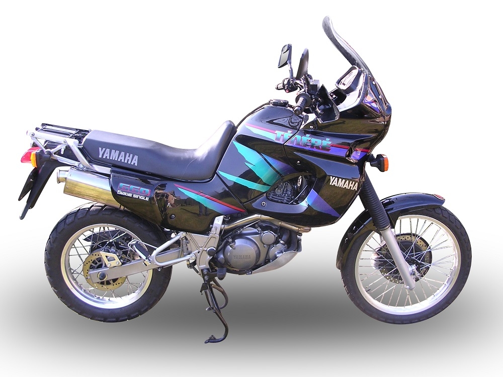 GPR pot echappement compatible avec  Yamaha Xtz 660 Teneré 1991-1998, Trioval, Échappement légal, homologué,silencieux avec db killer amovible et tuyau de liaison spécifique 