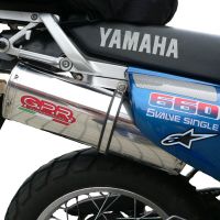 GPR pot echappement compatible avec  Yamaha Xtz 660 Teneré 1991-1998, Trioval, Échappement légal, homologué,silencieux avec db killer amovible et tuyau de liaison spécifique 