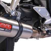 GPR pot echappement compatible avec  Yamaha Fz.1 - Fazer 1000  2006-2014, Albus Ceramic, Pot Échappement slip-on homologué, légal, avec db killer amovible, tuyau de liaison et catalyseur 