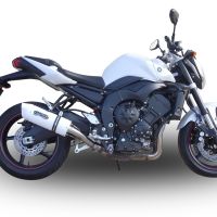 GPR pot echappement compatible avec  Yamaha Fz.1 - Fazer 1000  2006-2014, Albus Ceramic, Pot Échappement slip-on homologué, légal, avec db killer amovible, tuyau de liaison et catalyseur 