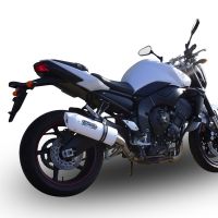 GPR pot echappement compatible avec  Yamaha Fz.1 - Fazer 1000  2006-2014, Albus Ceramic, Pot Échappement slip-on homologué, légal, avec db killer amovible, tuyau de liaison et catalyseur 