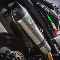 GPR pot echappement compatible avec  Yamaha T-Max 530 2012-2016, Gpe Ann. Poppy, Homologué et légal, système d'échappement complet avec catalyseur et db killer amovible 