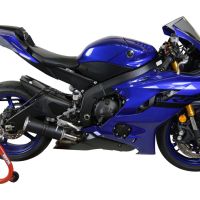 GPR pot echappement compatible avec  Yamaha Yzf R6 2017-2024, M3 Black Titanium, Échappement légal, homologué,silencieux avec db killer amovible et tuyau de liaison spécifique 