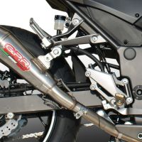 GPR pot echappement compatible avec  Kawasaki Z 300 2014-2017, Powercone Evo, Échappement légal, homologué,silencieux avec db killer amovible et tuyau de liaison spécifique 