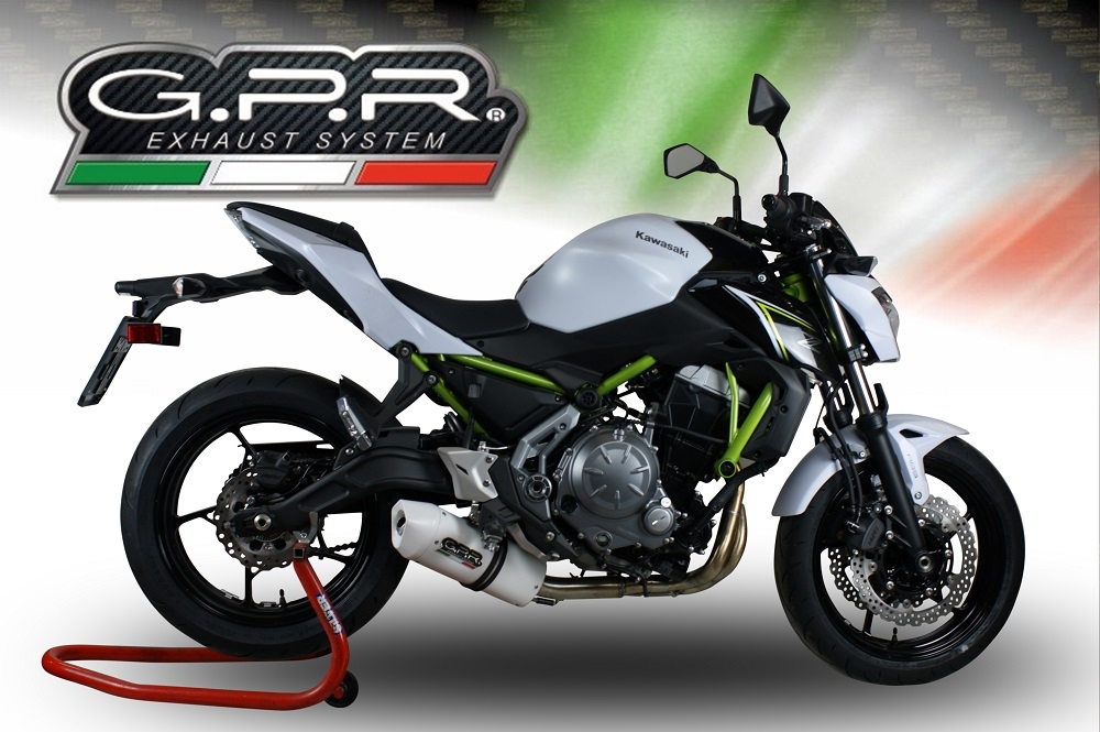 GPR pot echappement compatible avec  Kawasaki Ninja 650 2023-2024, Albus Evo4, Silencieux homologué pour bruit, échappement complet avec catalyseur et db killer 