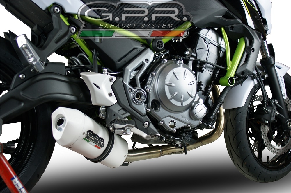 GPR pot echappement compatible avec  Kawasaki Ninja 650 2023-2024, Albus Evo4, Silencieux homologué pour bruit, échappement complet avec catalyseur et db killer 