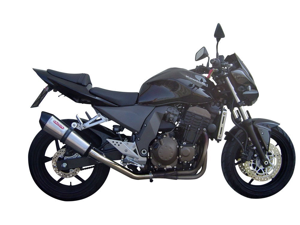 GPR pot echappement compatible avec  Kawasaki Z 750 - S  2004-2006, Gpe Ann. titanium, Pot Échappement slip-on homologué, légal, avec db killer amovible, tuyau de liaison et catalyseur 