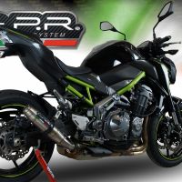 GPR pot echappement compatible avec  Kawasaki Z 900 E 2017-2020, Deeptone Inox, Échappement légal, homologué,silencieux avec db killer amovible et tuyau de liaison spécifique 