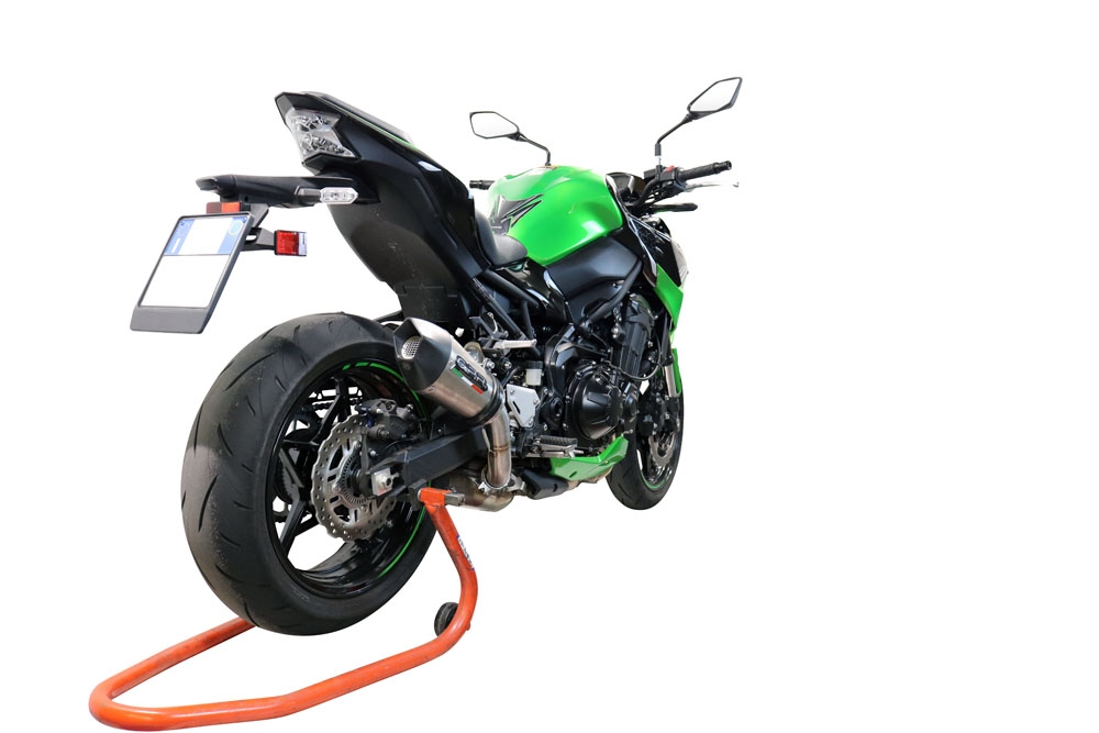 GPR pot echappement compatible avec  Kawasaki Z 900 2021-2024, Gpe Ann. titanium, Échappement légal, homologué,silencieux avec db killer amovible et tuyau de liaison spécifique 