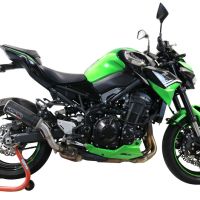 GPR pot echappement compatible avec  Kawasaki Z 900 2020-2020, M3 Black Titanium, Échappement légal, homologué,silencieux avec db killer amovible et tuyau de liaison spécifique 