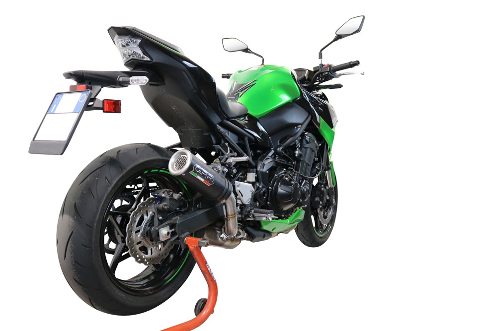 GPR pot echappement compatible avec  Kawasaki Z 900 2020-2020, M3 Black Titanium, Échappement légal, homologué,silencieux avec db killer amovible et tuyau de liaison spécifique 