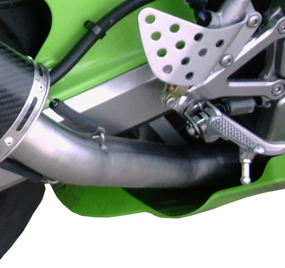 GPR pot echappement compatible avec  Kawasaki Zx-6R 636 2003-2004, Gpe Ann. titanium, Échappement légal, homologué,silencieux avec db killer amovible et tuyau de liaison spécifique 