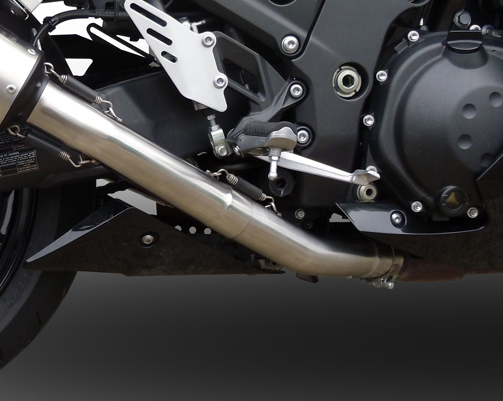 GPR pot echappement compatible avec  Kawasaki Zzr 1400 2017-2022, Furore Nero, Double pot échappement racing, avec les tuyaux de liaison, article sans homologation 