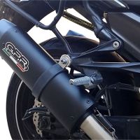 GPR pot echappement compatible avec  Kawasaki Zzr 1400 2017-2022, Furore Nero, Double pot échappement racing, avec les tuyaux de liaison, article sans homologation 