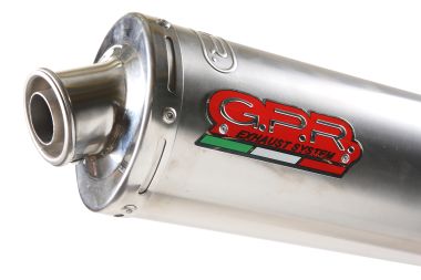 GPR pot echappement compatible avec  Honda Cbr 900 Rr 2000-2003, Inox Tondo, Silencieux d'échappement, homologué, montage avec bride spécifique (bolt-on), avec db killer amovible 