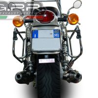 GPR pot echappement compatible avec  Moto Guzzi California 1100 Special-Stone-Sport-Ev-Alu 1997-2005, Vintacone, Paire de pot d'échappement homologuées, livrées avec db killer amovible, catalyseurs et raccords spécifiques 