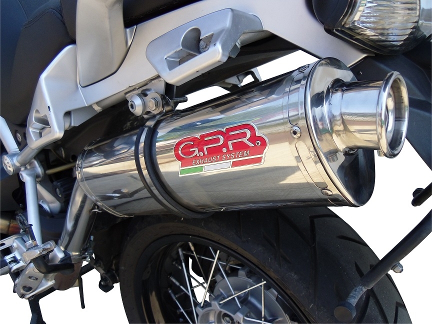 GPR pot echappement compatible avec  Moto Guzzi Stelvio 1200 8V  2011-2017, Trioval, Pot Échappement slip-on homologué, légal, avec db killer amovible, tuyau de liaison et catalyseur 