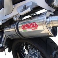 GPR pot echappement compatible avec  Moto Guzzi Stelvio 1200 8V  2011-2017, Trioval, Pot Échappement slip-on homologué, légal, avec db killer amovible, tuyau de liaison et catalyseur 