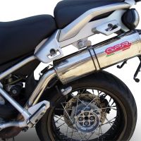 GPR pot echappement compatible avec  Moto Guzzi Stelvio 1200 8V  2011-2017, Trioval, Pot Échappement slip-on homologué, légal, avec db killer amovible, tuyau de liaison et catalyseur 