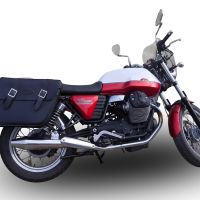 GPR pot echappement compatible avec  Moto Guzzi V7 (I - II) - Stone - Special 2012-2016, Vintacone , Paire de pot d'échappement homologuées, livrées avec db killer amovible et raccords spécifiques 