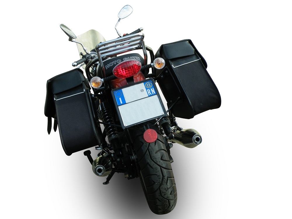 GPR pot echappement compatible avec  Moto Guzzi V7 (I - II) - Stone - Special 2012-2016, Vintacone , Paire de pot d'échappement homologuées, livrées avec db killer amovible et raccords spécifiques 