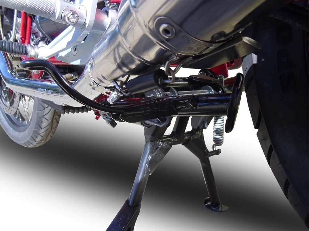 GPR pot echappement compatible avec  Moto Guzzi V7 (I - II) Racer  2010-2016, Vintacone , Paire de pot d'échappement homologuées, livrées avec db killer amovible et raccords spécifiques 