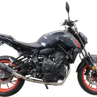 GPR pot echappement compatible avec  Yamaha Mt-07  2021-2024, M3 Black Titanium, Pot d'échappement complet racing, compris de collecteur et db killer amovible, sans homologation 