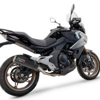 GPR pot echappement compatible avec  Cf Moto 700 Mt 2023-2024, M3 Black Titanium, Pot Échappement slip-on homologué, légal, avec db killer amovible, tuyau de liaison et catalyseur 