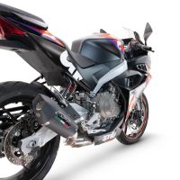 GPR pot echappement compatible avec  Aprilia RS 457 2024-2025, GP Evo4 Black Titanium, Homologué et légal, système d'échappement complet avec catalyseur et db killer amovible 