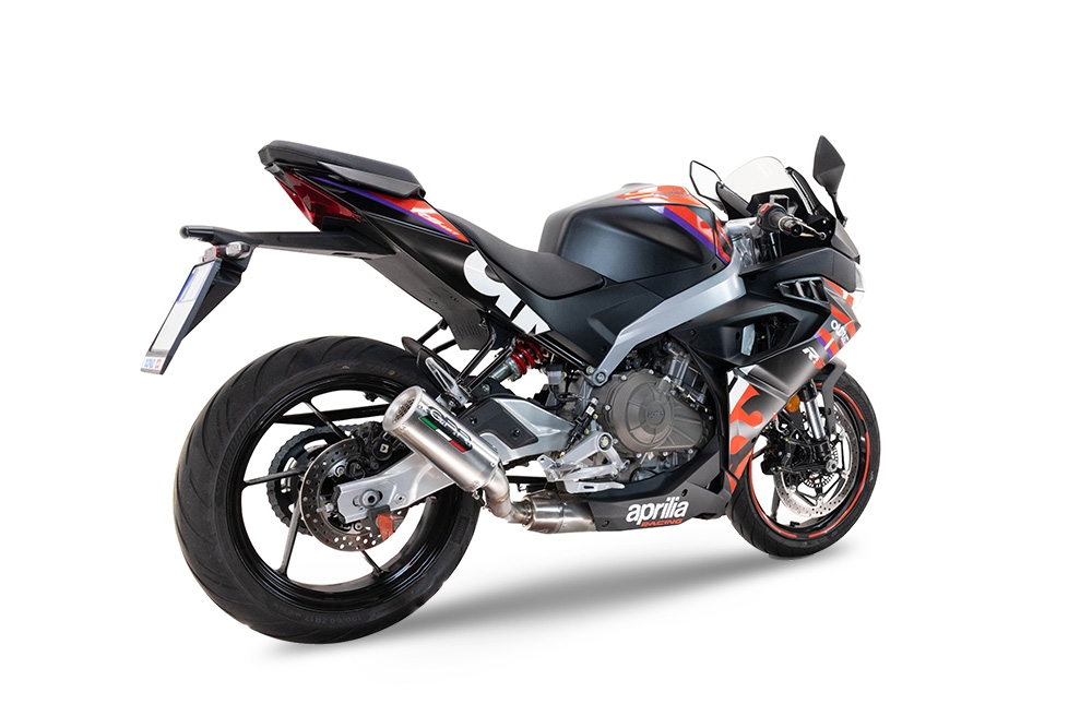 GPR pot echappement compatible avec  Aprilia RS 457 2024-2025, M3 Inox , Homologué et légal, système d'échappement complet avec catalyseur et db killer amovible 