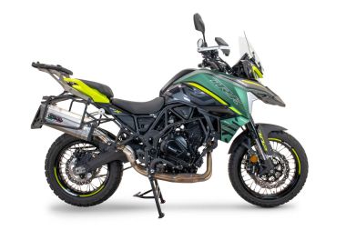 GPR pot echappement compatible avec  Benelli Trk 702  2023-2024, Sonic Titanium, Échappement légal, homologué,silencieux avec db killer amovible et tuyau de liaison spécifique 