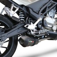 GPR pot echappement compatible avec  Cf Moto 300 NK 2022-2024, GP Evo4 Poppy, Homologué et légal, système d'échappement complet avec catalyseur et db killer amovible 