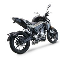 GPR pot echappement compatible avec  Cf Moto 300 NK 2022-2024, M3 Inox , Homologué et légal, système d'échappement complet avec catalyseur et db killer amovible 