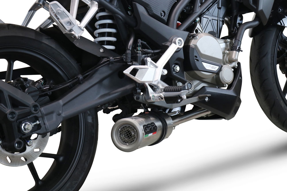 GPR pot echappement compatible avec  Cf Moto 300 NK 2022-2024, M3 Inox , Homologué et légal, système d'échappement complet avec catalyseur et db killer amovible 