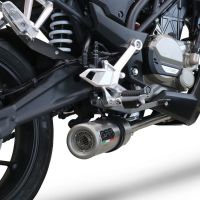 GPR pot echappement compatible avec  Cf Moto 300 NK 2022-2024, M3 Inox , Homologué et légal, système d'échappement complet avec catalyseur et db killer amovible 