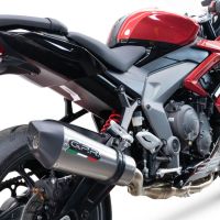 GPR pot echappement compatible avec  Triumph Daytona 660 2023-2025, GP Evo4 Titanium, Homologué et légal, système d'échappement complet avec catalyseur et db killer amovible 