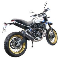 GPR pot echappement compatible avec  Ducati Scrambler 800 Nightshift -Urban Motard 2021-2022, GP Evo4 Poppy, Échappement légal, homologué,silencieux avec catalyseur, db killer amovible et tuyau de liaison spécifique 