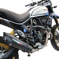 GPR pot echappement compatible avec  Ducati Scrambler 800 Nightshift -Urban Motard 2021-2022, GP Evo4 Poppy, Échappement légal, homologué,silencieux avec catalyseur, db killer amovible et tuyau de liaison spécifique 