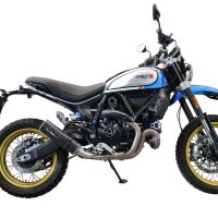 GPR pot echappement compatible avec  Ducati Scrambler 800 Desert Sled -DS Fasthouse 2021-2024, M3 Black Titanium, Échappement légal, homologué,silencieux avec catalyseur, db killer amovible et tuyau de liaison spécifique 