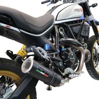 GPR pot echappement compatible avec  Ducati Scrambler 800 Desert Sled -DS Fasthouse 2021-2024, M3 Black Titanium, Échappement légal, homologué,silencieux avec catalyseur, db killer amovible et tuyau de liaison spécifique 