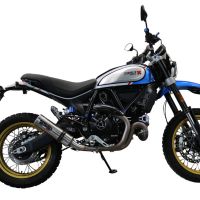 GPR pot echappement compatible avec  Ducati Scrambler 800 Urban Motard 2021-2023, M3 Titanium Natural, Échappement légal, homologué,silencieux avec catalyseur, db killer amovible et tuyau de liaison spécifique 