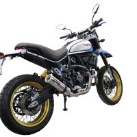 GPR pot echappement compatible avec  Ducati Scrambler 800 Urban Motard 2021-2023, M3 Titanium Natural, Échappement légal, homologué,silencieux avec catalyseur, db killer amovible et tuyau de liaison spécifique 