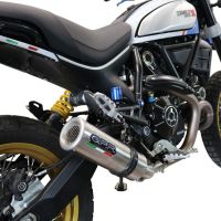 GPR pot echappement compatible avec  Ducati Scrambler 800 Urban Motard 2021-2023, M3 Titanium Natural, Échappement légal, homologué,silencieux avec catalyseur, db killer amovible et tuyau de liaison spécifique 