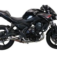 GPR pot echappement compatible avec  Kawasaki Z 650 2017-2020, M3 Inox , Homologué et légal, système d'échappement complet avec catalyseur et db killer amovible 